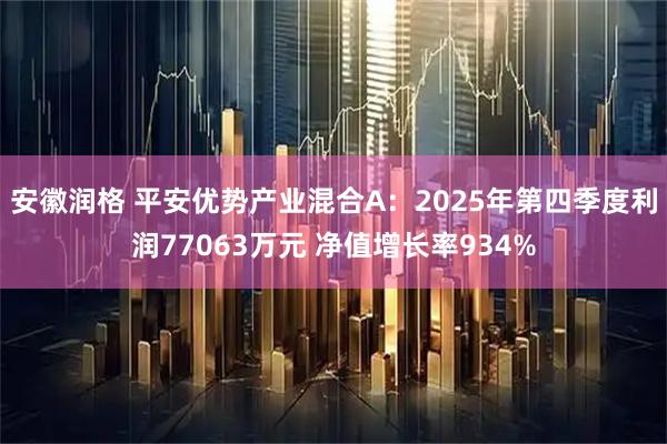 安徽润格 平安优势产业混合A：2025年第四季度利润77063万元 净值增长率934%